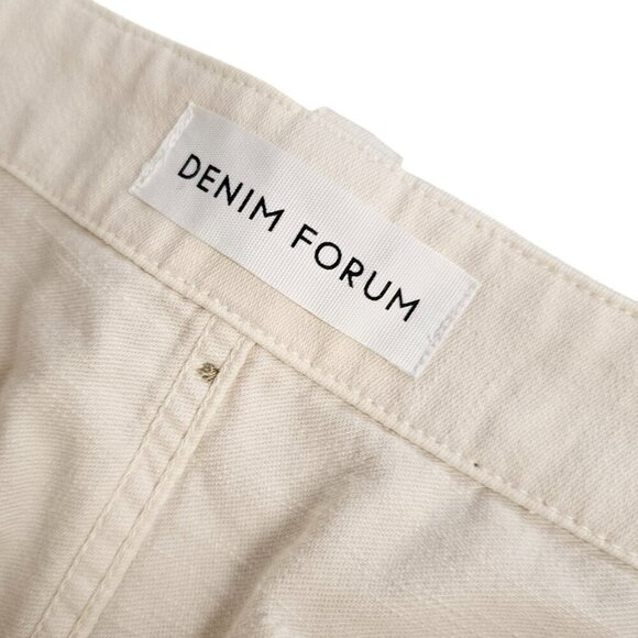 Denim Forum The 90's Utility Skirt, Cotton, Cream, Cargo, Utility, Mini,Size 32 - Picture 3 of 8